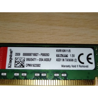 二手 金士頓 Kingston DDR3-8GB KVR16N11/8 終保桌機雙面記憶體(窄版)