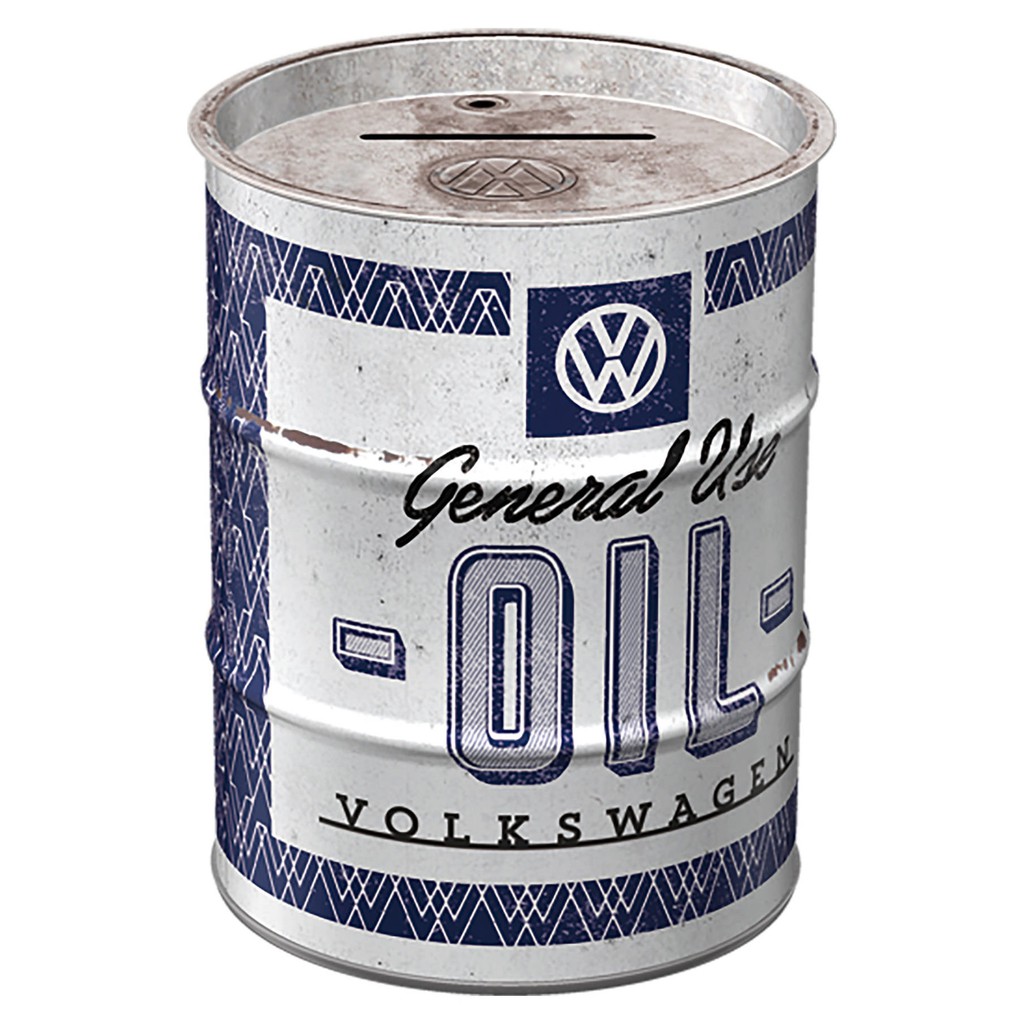 【德國Louis】VW金屬存錢筒 福斯汽車工業風油桶造型馬口鐵撲滿存錢罐Volkswagen品牌車迷禮品10015145