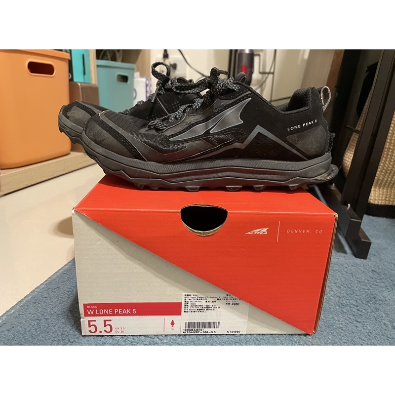 Altra lone peak 5 越野跑鞋 黑色