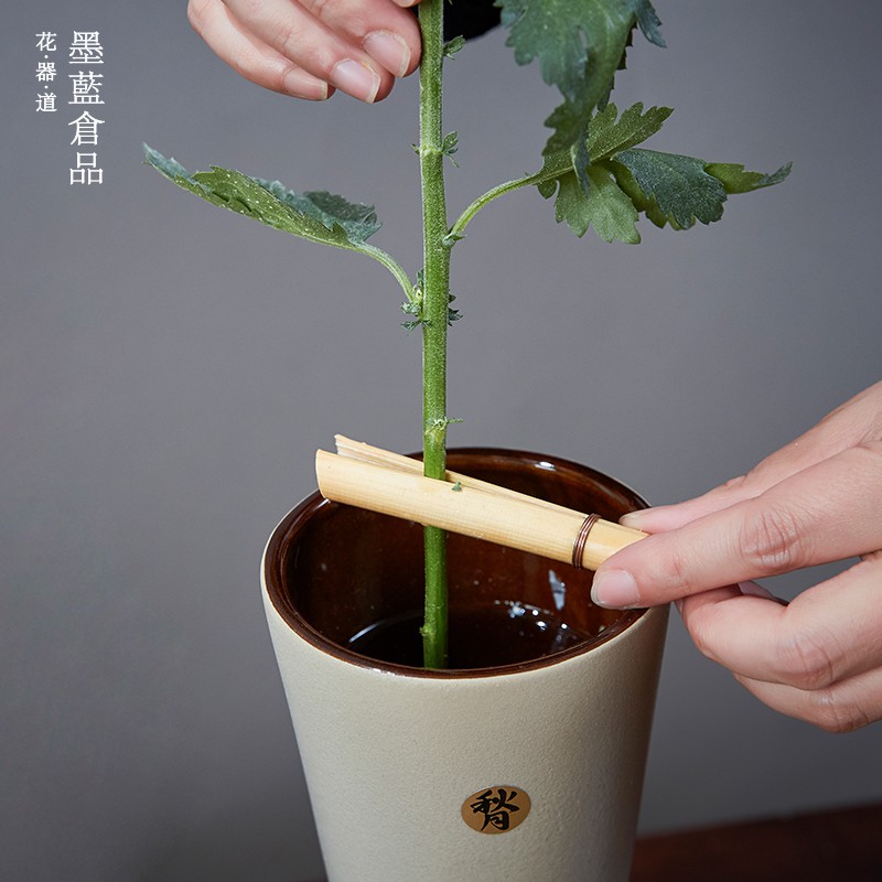 日本進口插花瓶花竹木撒日式小原流花藝花道工具花瓶固定器 蝦皮購物