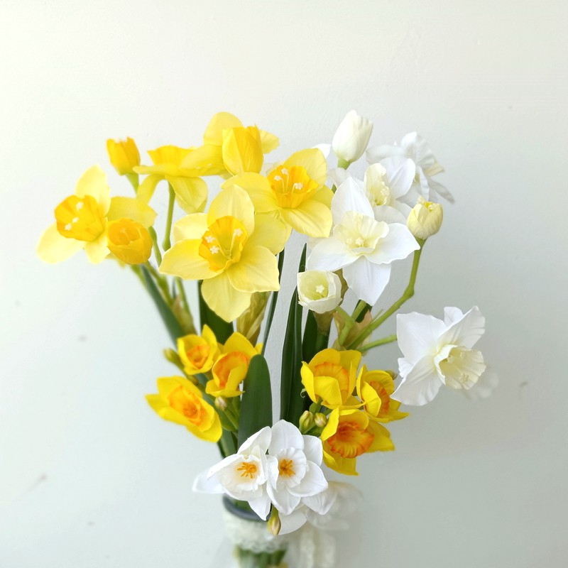 曦晨 手捧花配材白水仙仿真花仿真植物裝飾植物客廳餐桌廚房花diy 蝦皮購物