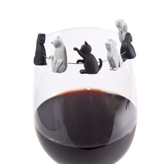 酒杯標記 小貓造型 酒瓶塞 酒杯識別器
