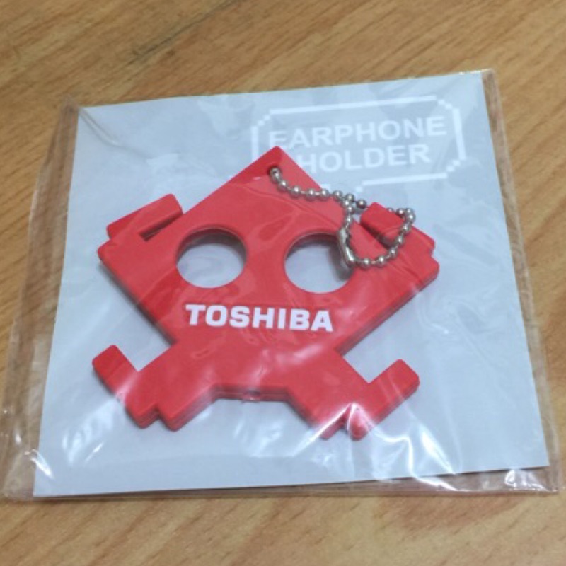 TOSHIBA 耳塞式耳機線收納繞線器-白/紅 雙色可選