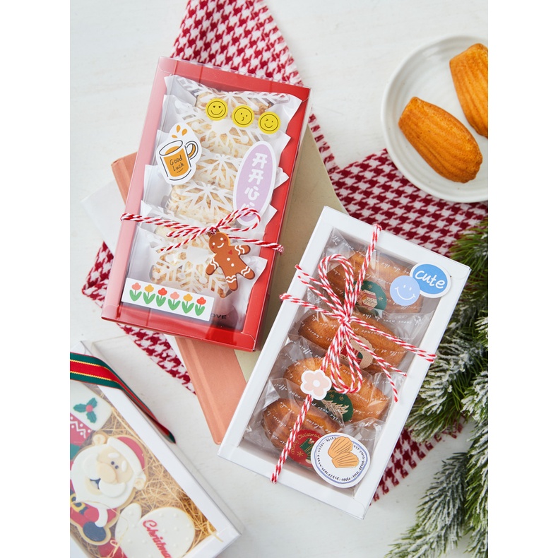 [新品] PVC開窗包裝盒 聖誕包裝盒 瑪德蓮包裝盒 雪花酥包裝盒 糖果包裝盒 烘焙包裝 馬卡龍包裝盒 可麗露包裝盒
