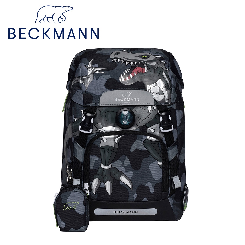 Beckmann挪威Classic 兒童護脊書包22L -酷帥黑恐龍(附原廠紙盒)