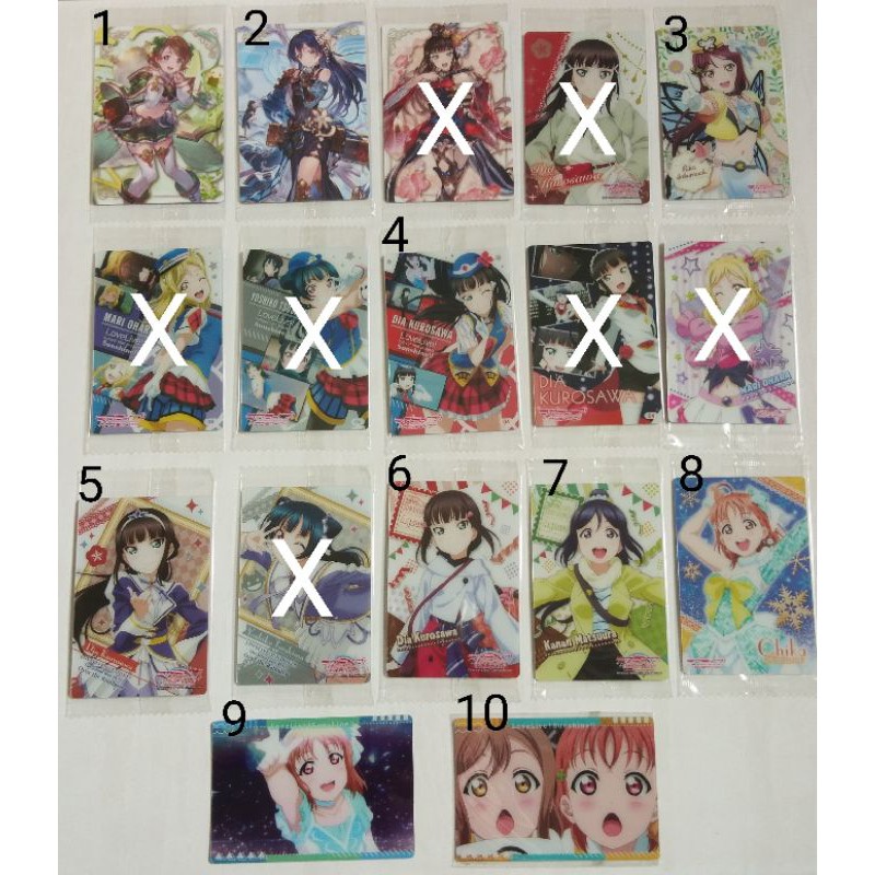 Ll Lovelive Sunshine 水團餅卡海未花陽黛雅梨子鞠莉善子千歌果南國木田花丸 蝦皮購物