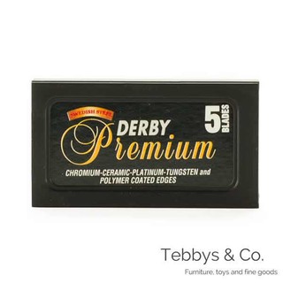 Derby Premium blades (5片裝) 白金鍍膜安全刀片 雙面安全刮鬍刀片