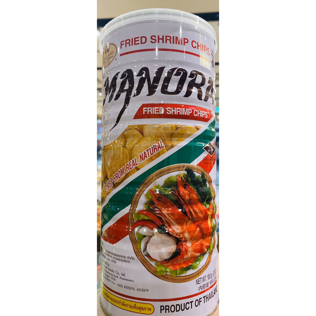 泰國 Manora 瑪努拉 蝦片 蟹片 100g 罐裝 鮮蝦餅