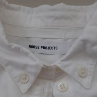 【二手】北歐精品服飾 Norse Projects 白色純棉女性長版長袖襯衫