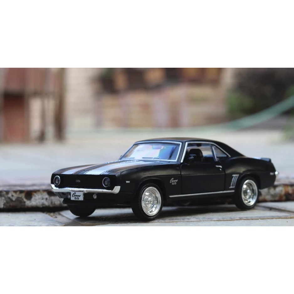 阿米格Amigo│雪佛蘭 Chevrolet 1969 美式肌肉車 科邁羅 合金迴力車 黑色 1:36 預購