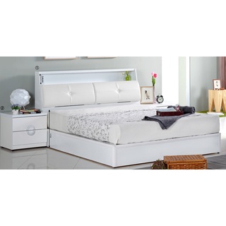 F05 015-1 凱渥5尺白色雙人床頭箱(不含床底)