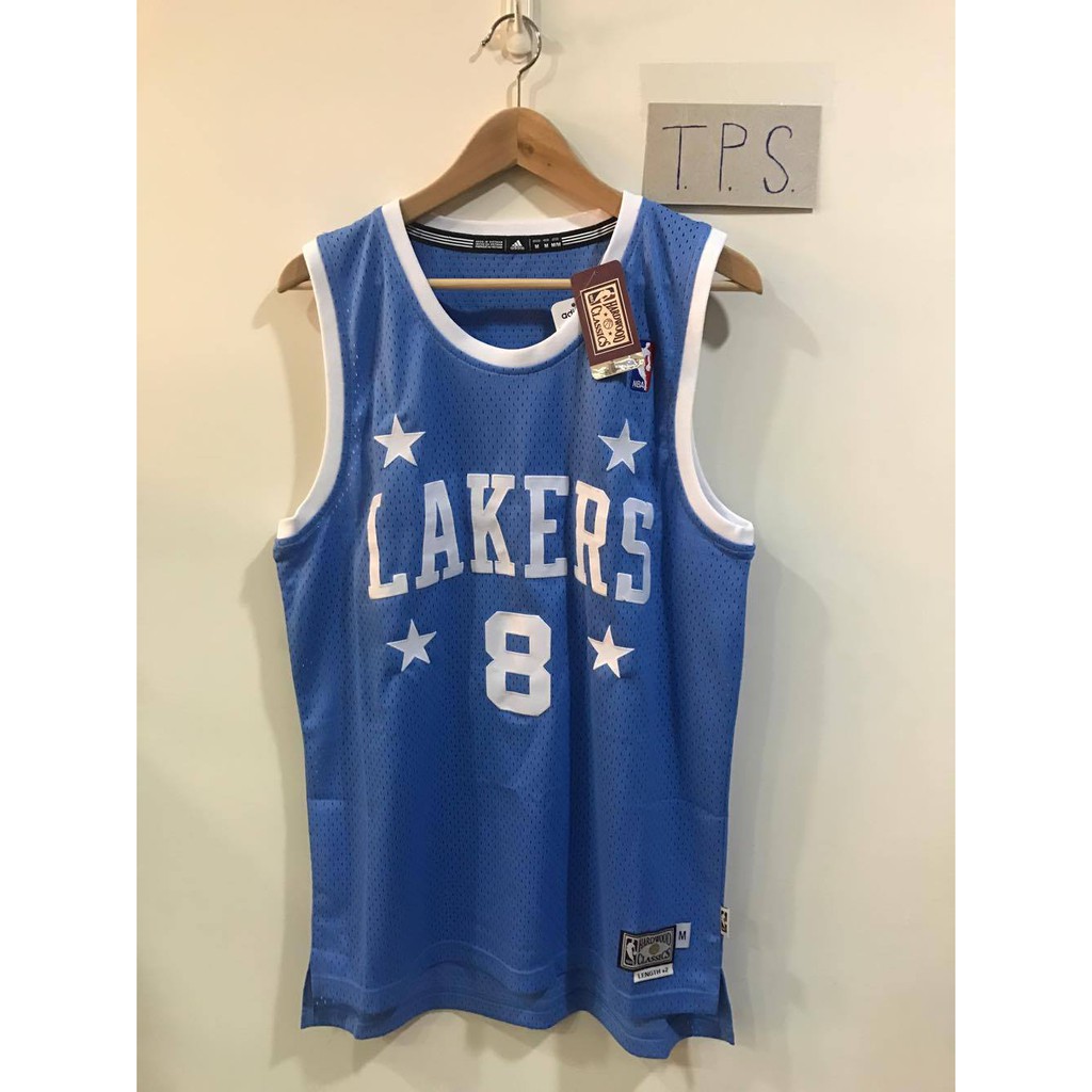 NBA球衣 Kobe Bryant 湖人復古四星水藍 Adidas Swingman 洞洞電繡 全新含吊牌