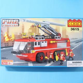COGO 積高積木 3615 雲梯車積木 約424片/一盒入 消防系列 -CF120884