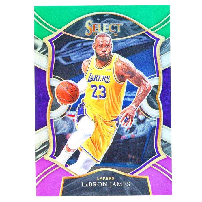 青紫亮！詹皇 Lebron James 經典Select Concourse Green &amp; Purple Prizm版