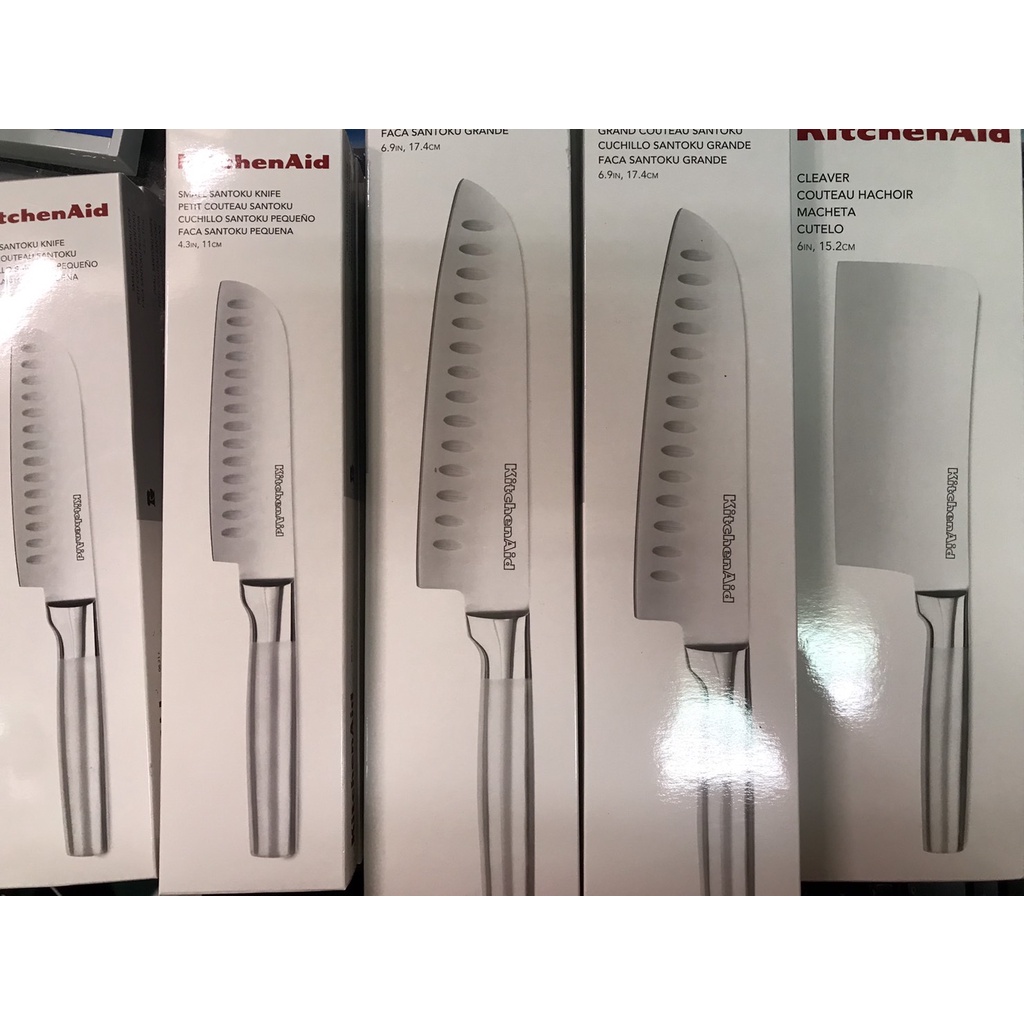 小汪卡鋪 (現貨) 7-11 美國 KitchenAid 不鏽鋼刀具系列 日式廚師刀-小、大 / 中式片刀