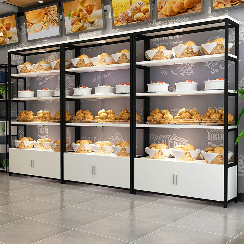 麵包櫃麵包展示櫃小型商用烘焙蛋糕糕點展示架麵包邊櫃陳列櫃多層