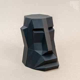 問創設計 DIY手作3D紙模型 禮物 擺飾 摩艾系列 - 香腸嘴摩艾 (4色可選)
