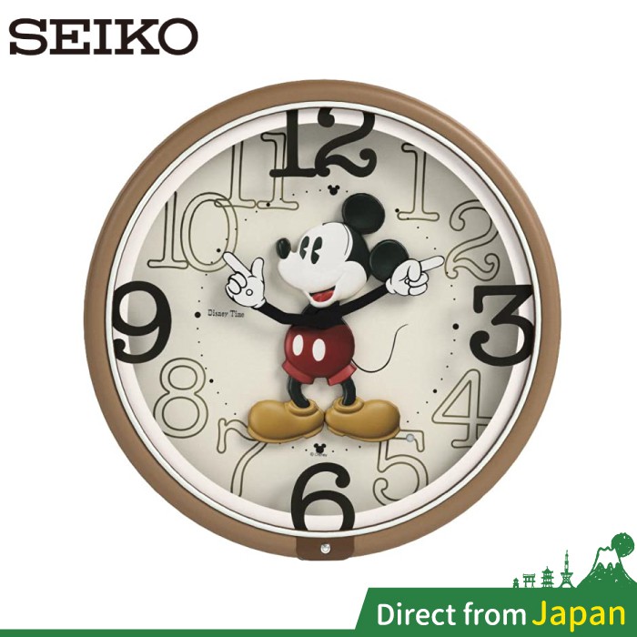 日本 SEIKO x Disney Time 掛鐘 迪士尼 米奇 時鐘 日本正版 精工 音樂報時 光源偵測 FW576B