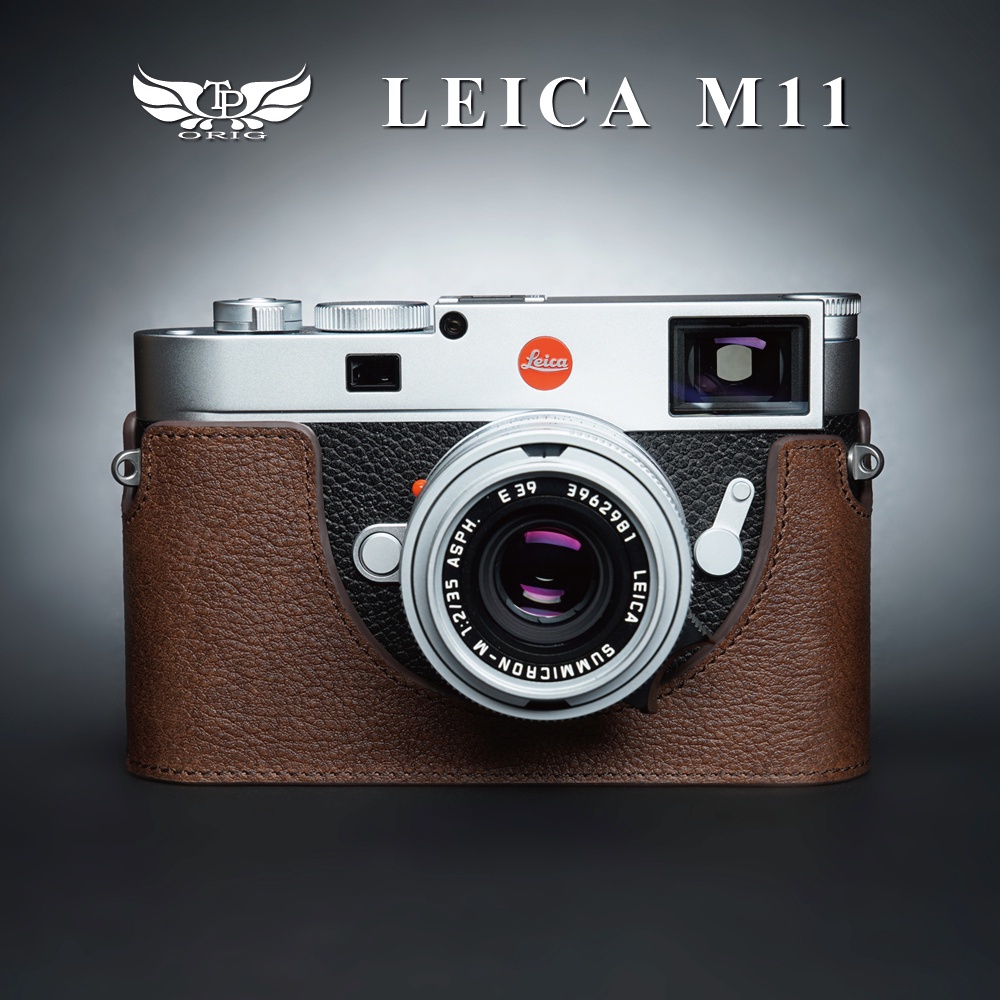 【TP ORIG】相機皮套 適用於  Leica M11 / M11-P 專用 開底真皮底座 快拆電池
