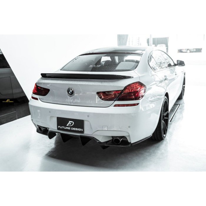 【Future_Design】BMW F06 F12 F13 M6 V款 高品質 抽真空 碳纖維 後下巴 後中包