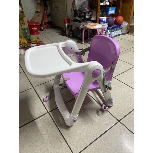Apramo Flippa可攜式兩用兒童餐椅-紫羅蘭色