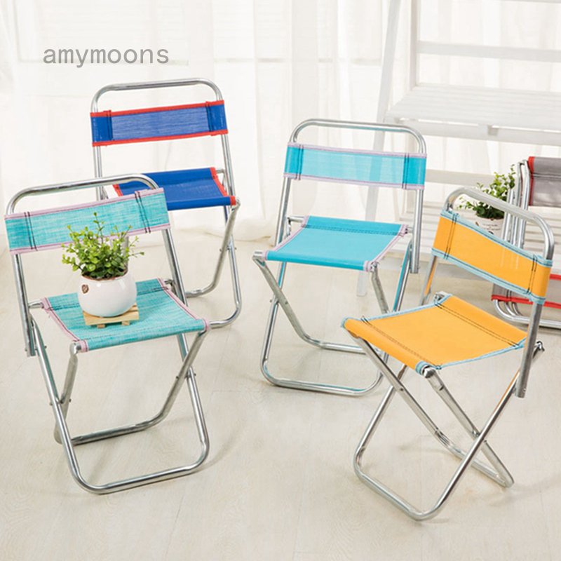 Amymoons 釣椅不銹鋼折疊凳子 戶外便攜式網布椅子 釣魚凳折疊椅
