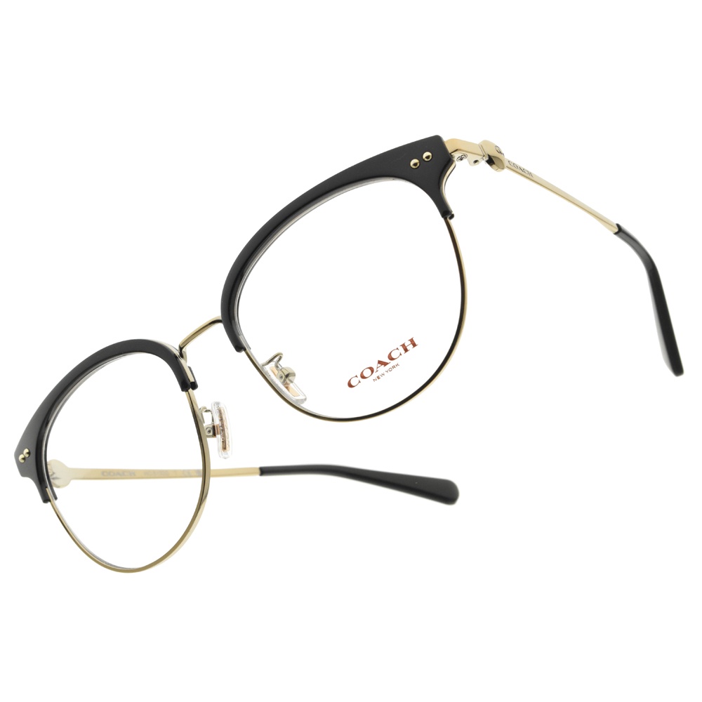 COACH 光學眼鏡 HC5132D 5002 輕熟個性眉框款 眼鏡框 - 金橘眼鏡