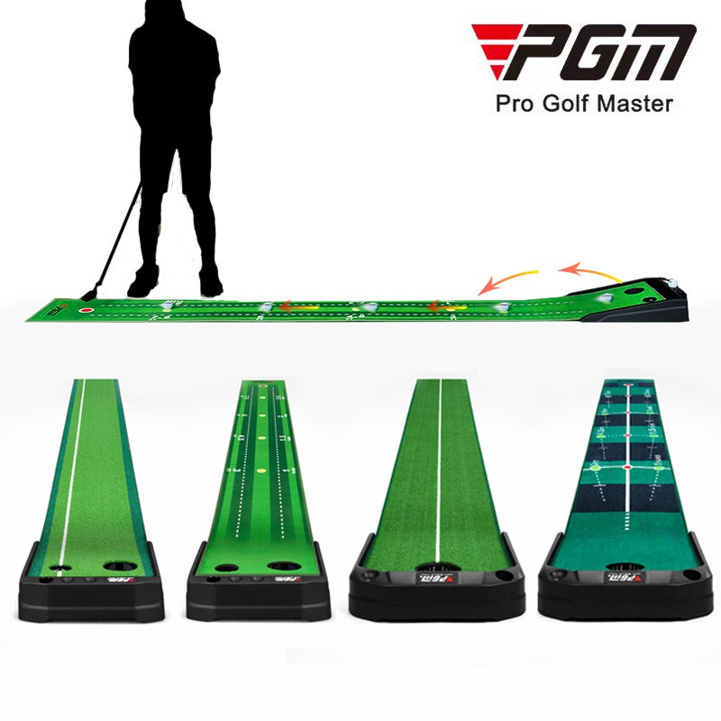 Pgm 2023新款自動回球3M室內高爾夫推桿墊帶防滑底座高爾夫球桿球放置區