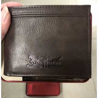 【美國代購】LEVI'S 男士皮夾 短夾 ID卡夾 深咖啡色現貨