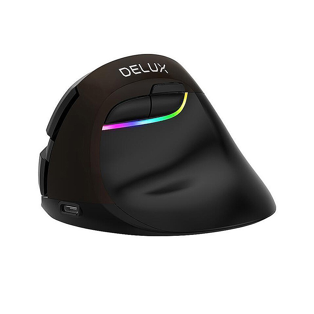 DeLUX M618mini 雙模垂直靜音光學滑鼠 左手版 現貨 廠商直送
