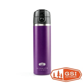 【GSI】Microlite FLIP輕量不鏽鋼保溫瓶0.5L/彈蓋『復古紫』67004
