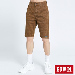 EDWIN 男款 加大碼迦績EJ2棉涼感迷彩短褲(灰卡其)