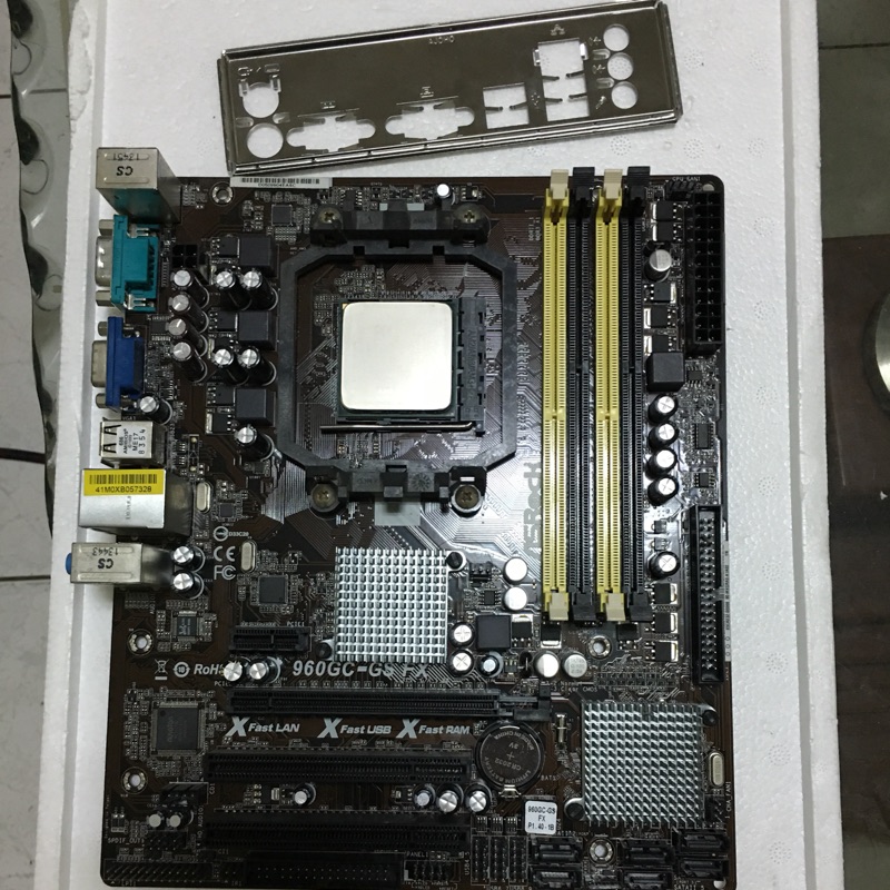 華擎960GC-GS FX主機板 am3+腳位 + AMD FX 6100 CPU