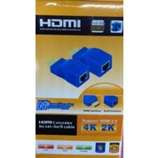 【台灣現貨】【促銷價格】 全新 網線HDMI延長器 4K訊號30米 HDMI轉接頭轉RJ45 1080P 免電源 網路線