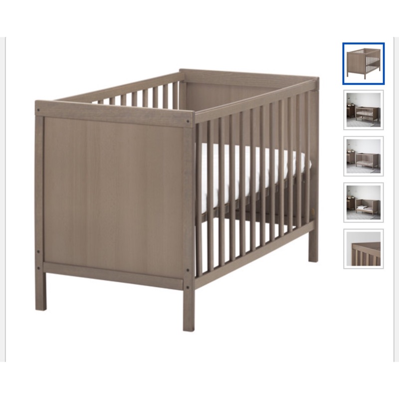 IKEA灰棕色嬰兒床