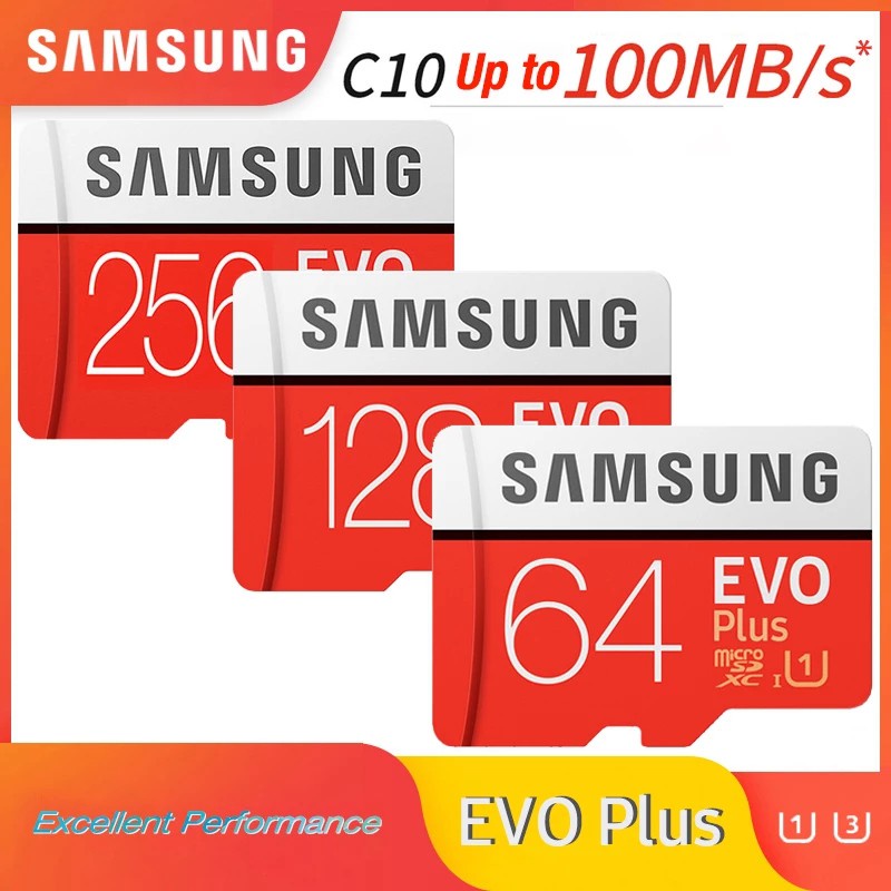 SAMSUNG 三星存儲卡 Micro SD 32GB 64GB 128GB SDHC SDXC EVO+ Class