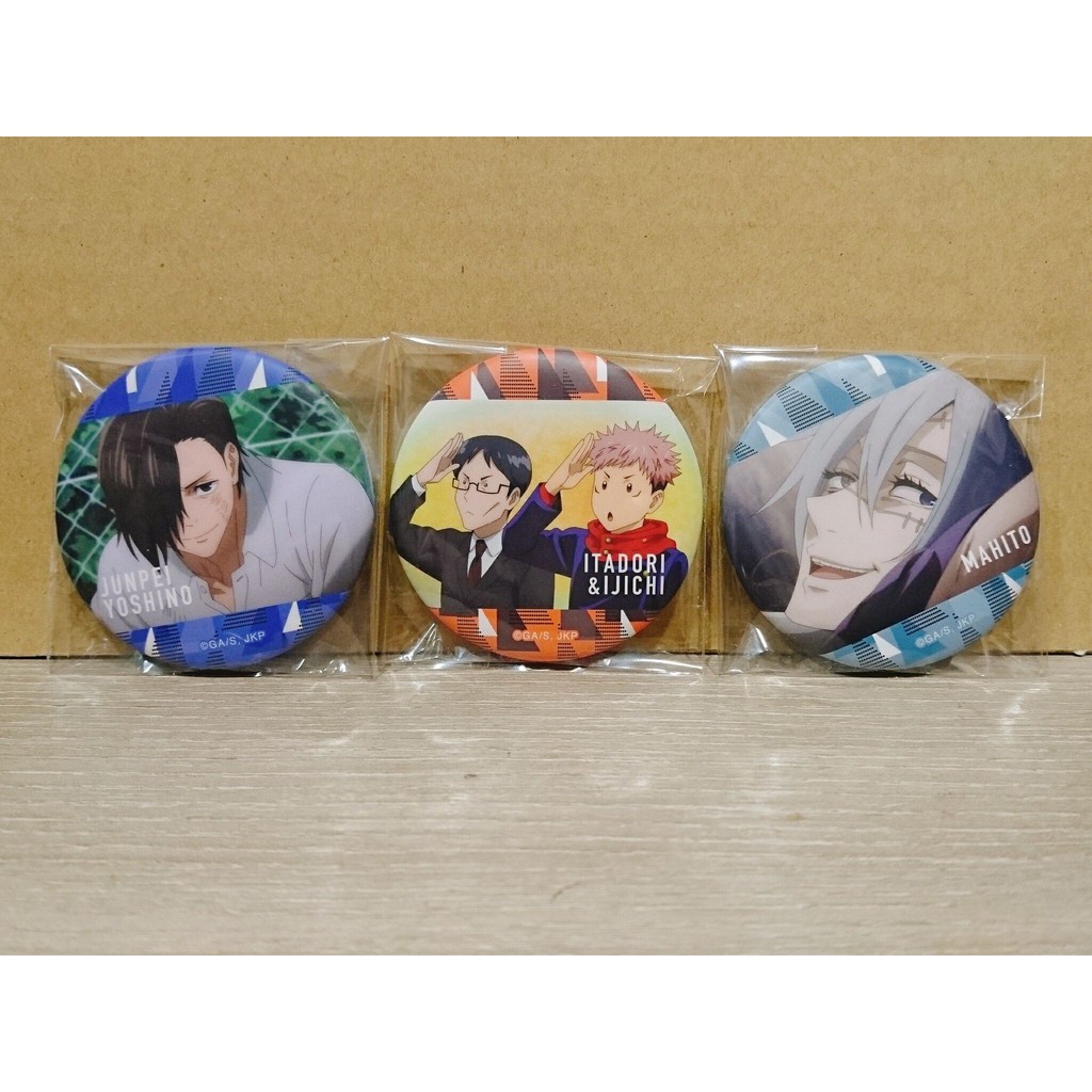 咒術迴戰movic 霧面徽章虎杖悠仁伊地知真人吉野順平分售現貨 蝦皮購物