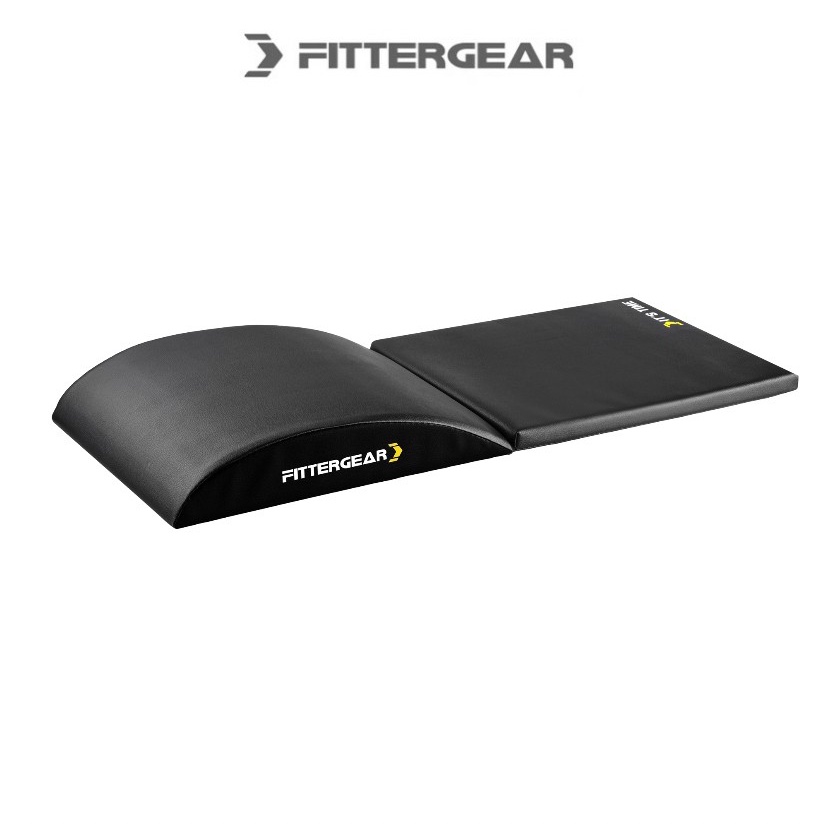 【FITTERGEAR】 仰臥起坐墊 黑/均碼 （腹肌訓練 墊多功能 便攜式 居家訓練 仰臥起坐 訓練墊ab墊）