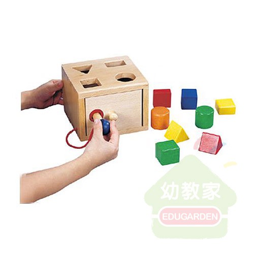 GOGO TOYS 幾何形狀箱 手部肌肉發展 手眼協調 木製 幼兒教具 認識形狀 顏色 GogoToys #20621