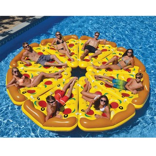 【現貨/免運】披薩造型水上充氣浮排玩具 水上聚會日光浴party 浮床水床沙灘墊 pizza泳圈 游泳沙灘海邊渡假泳池