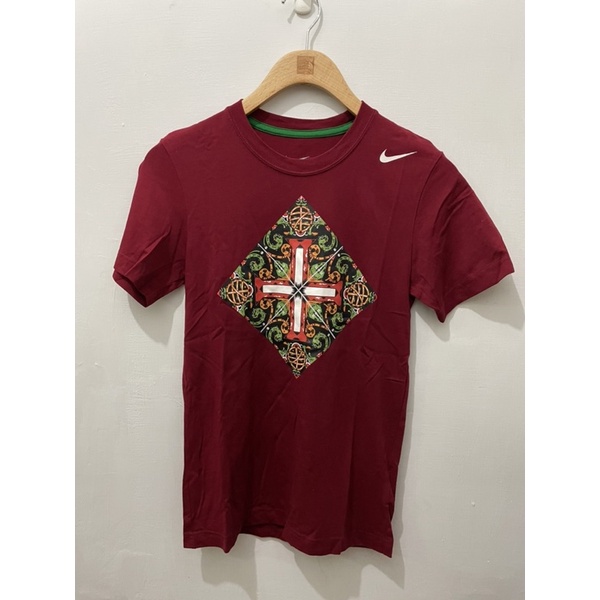 Nike 短袖T-shirt 酒紅色 S號 9成5新