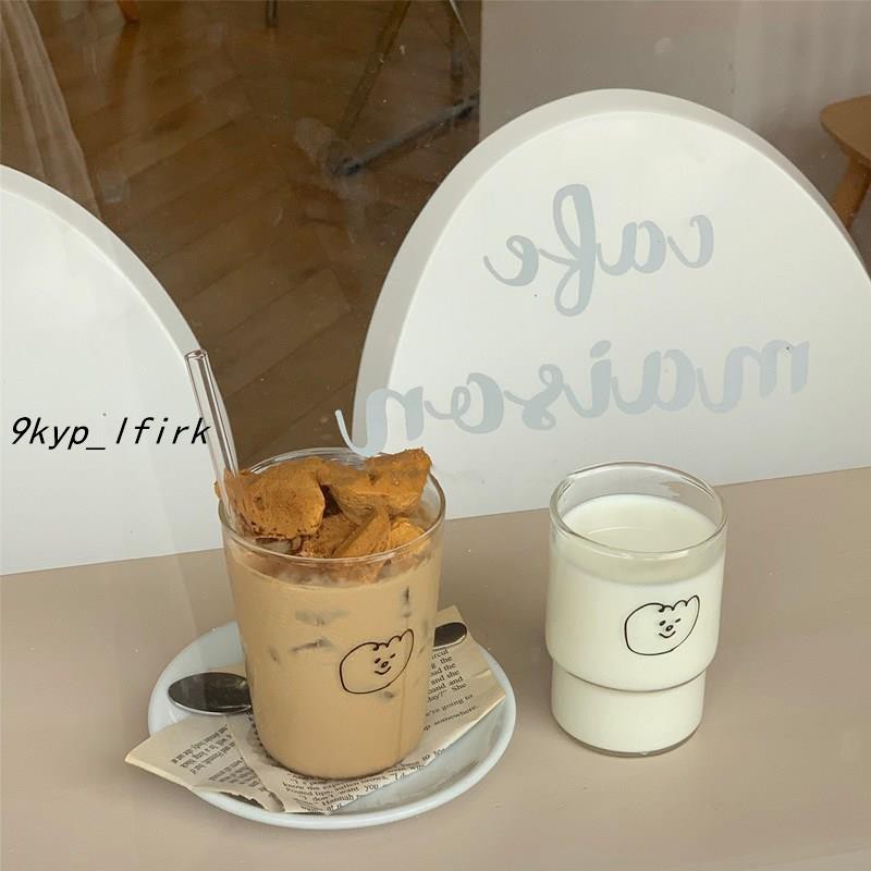 毛二力| 韓風 玻璃杯 咖啡杯 蛋筒玻璃水杯 耐熱 牛奶杯 杯子 水杯 早餐杯 果汁杯 飲料杯 餐廳 咖啡廳 餐具|++