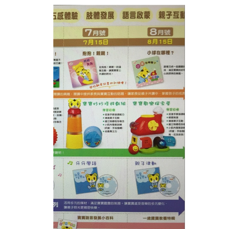 巧連智 巧虎 Baby版親子遊戲繪本/玩具 2016/08月號整套