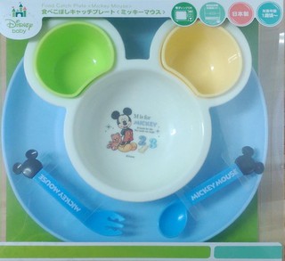 日本 迪士尼 Disney 兒童餐具組 附湯叉 餐盤 6件組 米奇 禮盒組 彌月禮