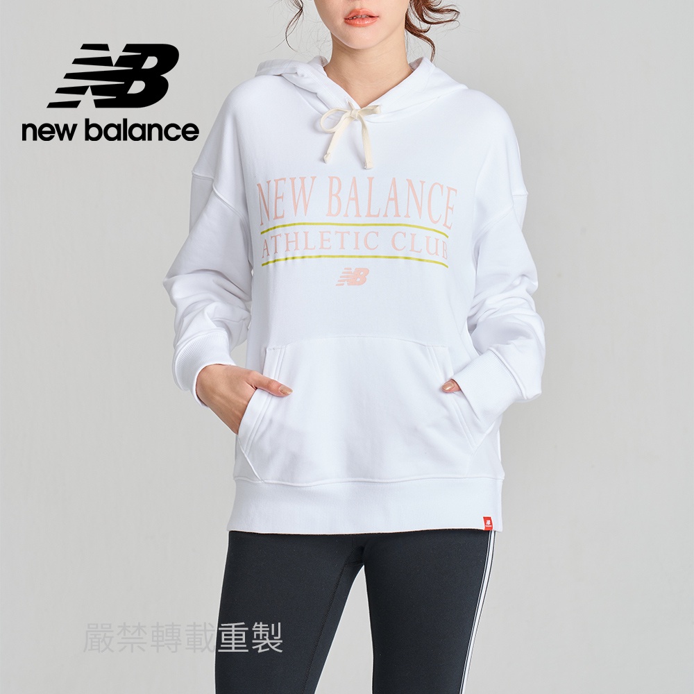 【New Balance】 NB 連帽長袖上衣_女性_白色_AWT13508WT