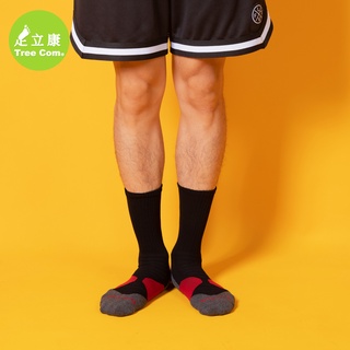足立康機能除臭襪 台灣製 拼色減壓型高筒運動襪 襪子男款 型號FP501（黑色）