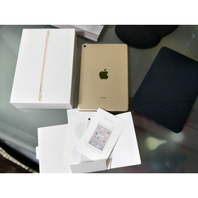 金色 Apple Ipad mini 4 mini4 128G 7.9吋/免運 贈平板套