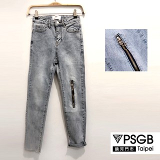 PSGB Taipei - L2-J003 直拉鏈設計款女牛仔褲 - 春夏款 - 韓風 - 現貨