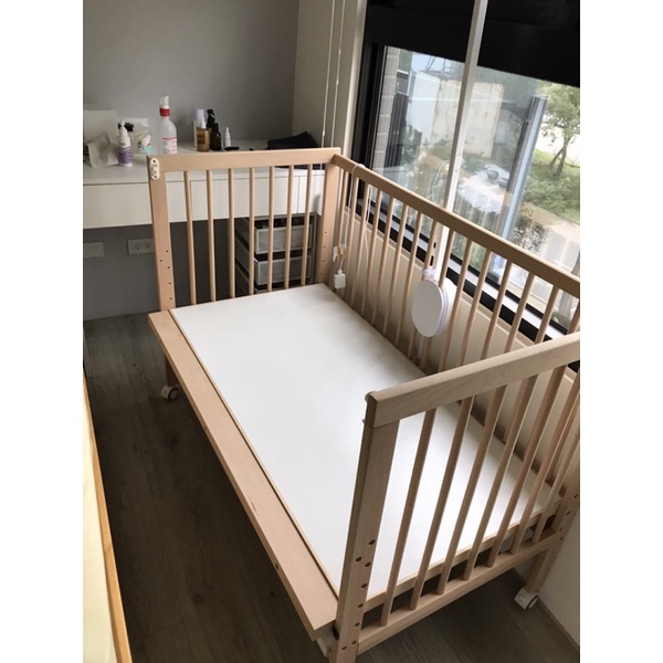DIDI六合一嬰兒床+連結床的延伸板 二手9.9新
