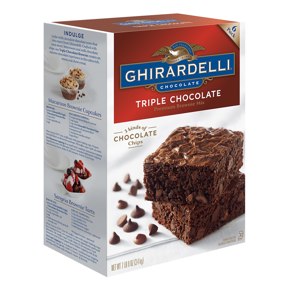 ~!costco代購* #847909 GHIRARDELLI 巧克力布朗尼預拌粉 3.4KG